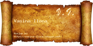 Vasina Ilona névjegykártya